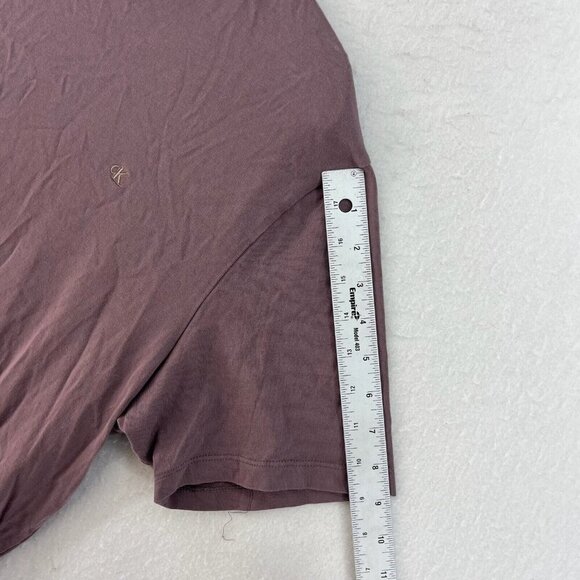 Calvin Klein Shirt Mens XL Dark Brown Short Sleeve Crew Neck Pullover Classic - Picture 3 of 9